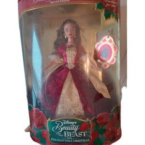 Disney Beauty & the Beast Belle Enchanted Christmas Holiday Princess Belle 1997